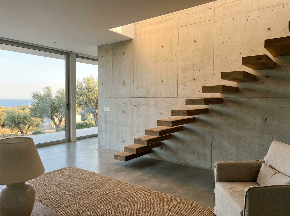 Parede em betão à vista