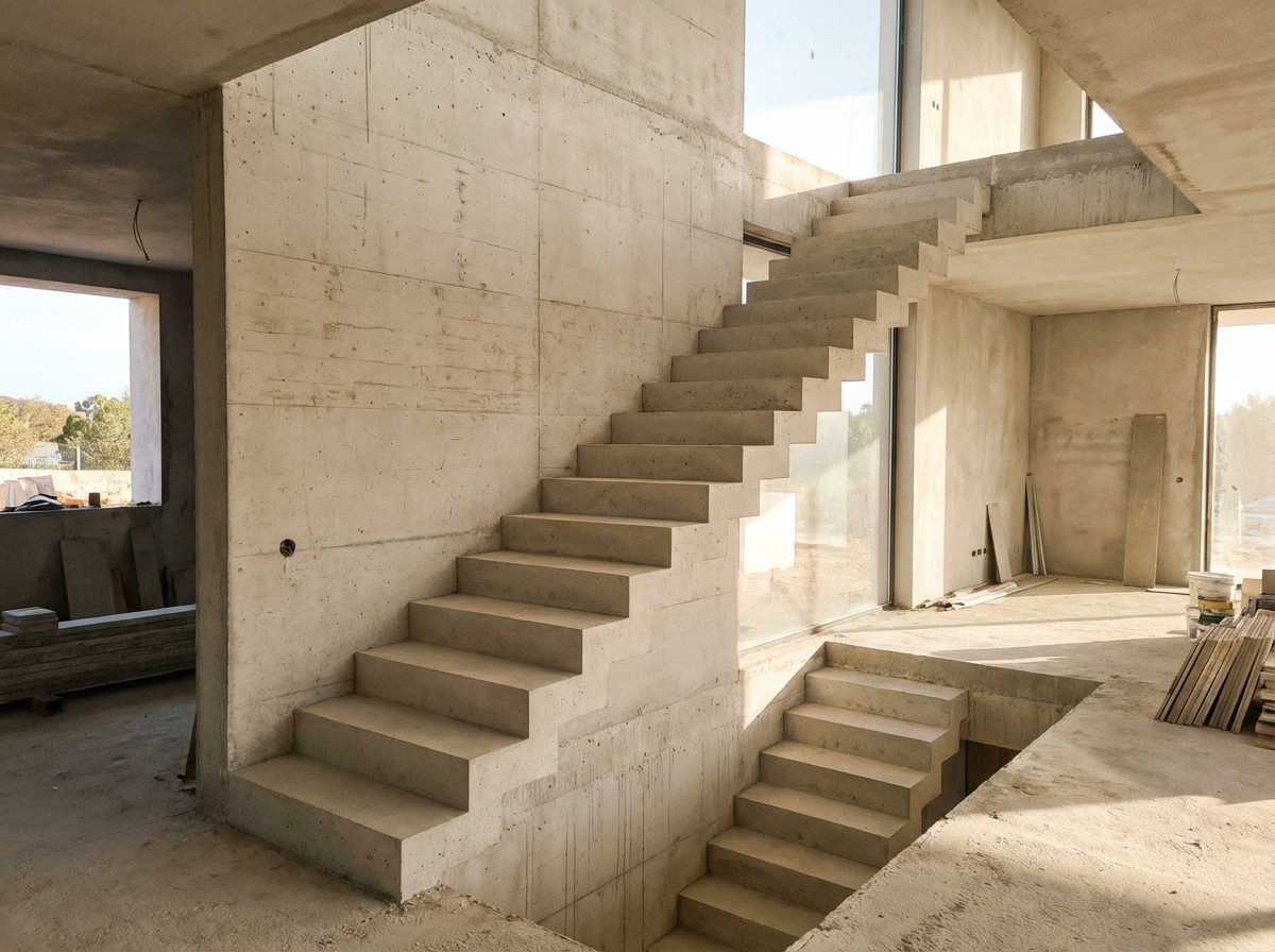 Escadas em betão aparente