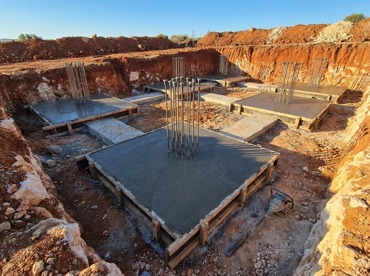 Sapatas em betão armado