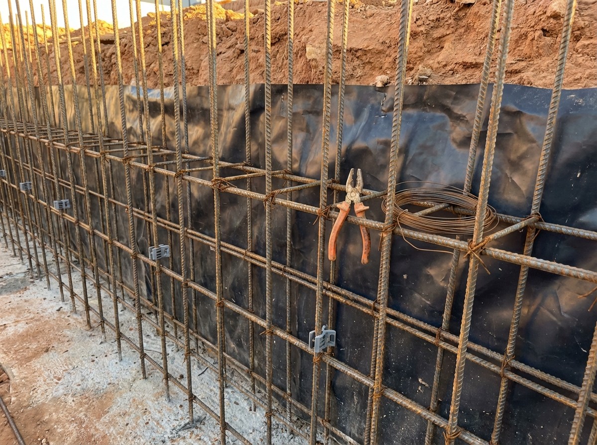 Armadura de muro de suporte