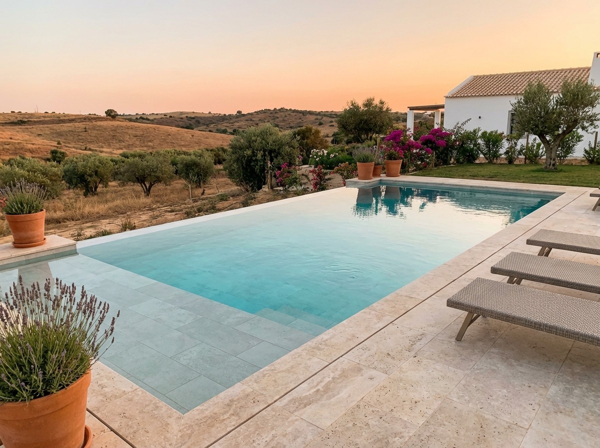 Piscina de luxo concluída